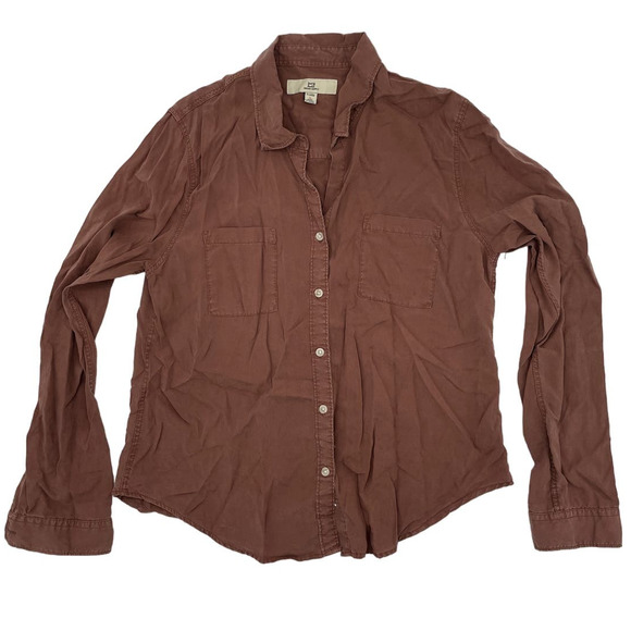 Thread & Supply Rustic Red Button Down Cotton Shirt - Picture 1 of 5